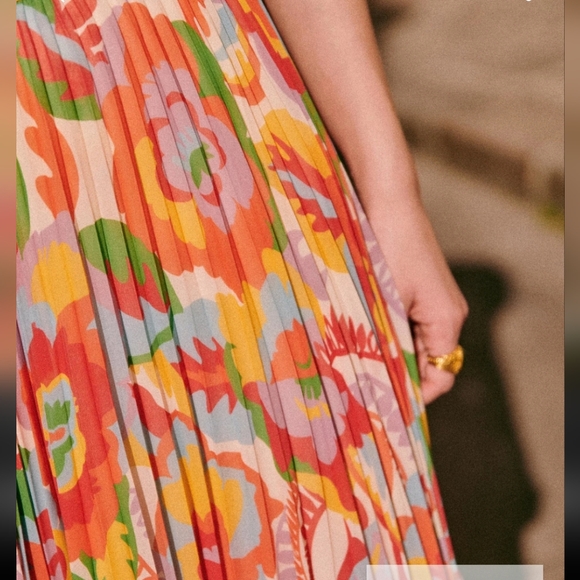 Sezane Dilo Long Pleaded Flowy Skirt - Picture 3 of 7